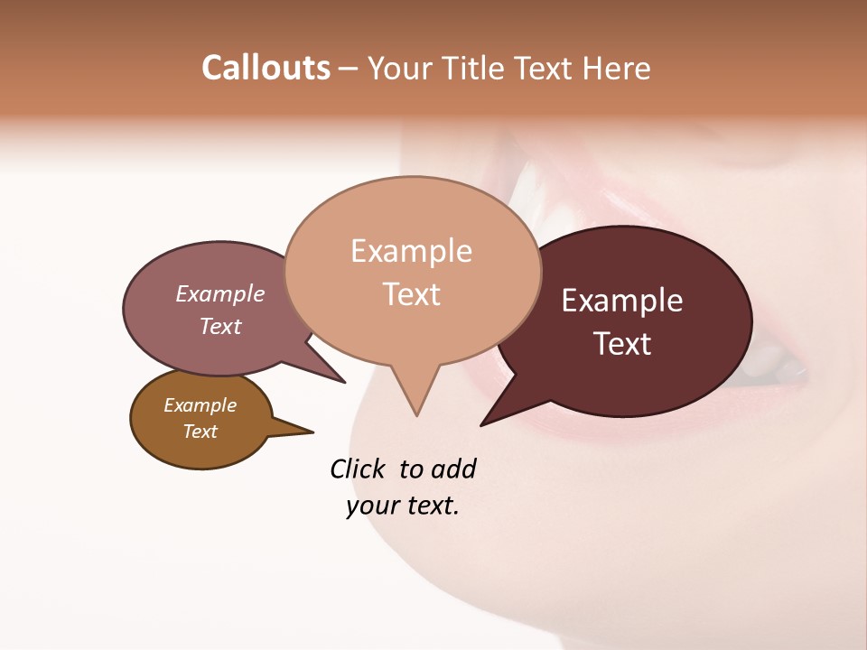 Beautiful Young Woman. Isolated Over White Background PowerPoint Template