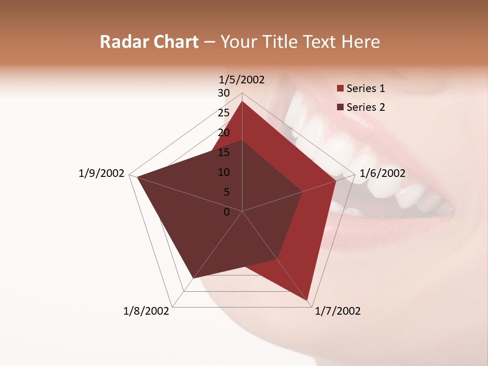 Beautiful Young Woman. Isolated Over White Background PowerPoint Template