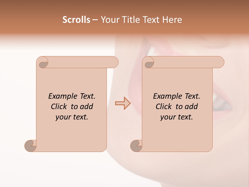 Beautiful Young Woman. Isolated Over White Background PowerPoint Template