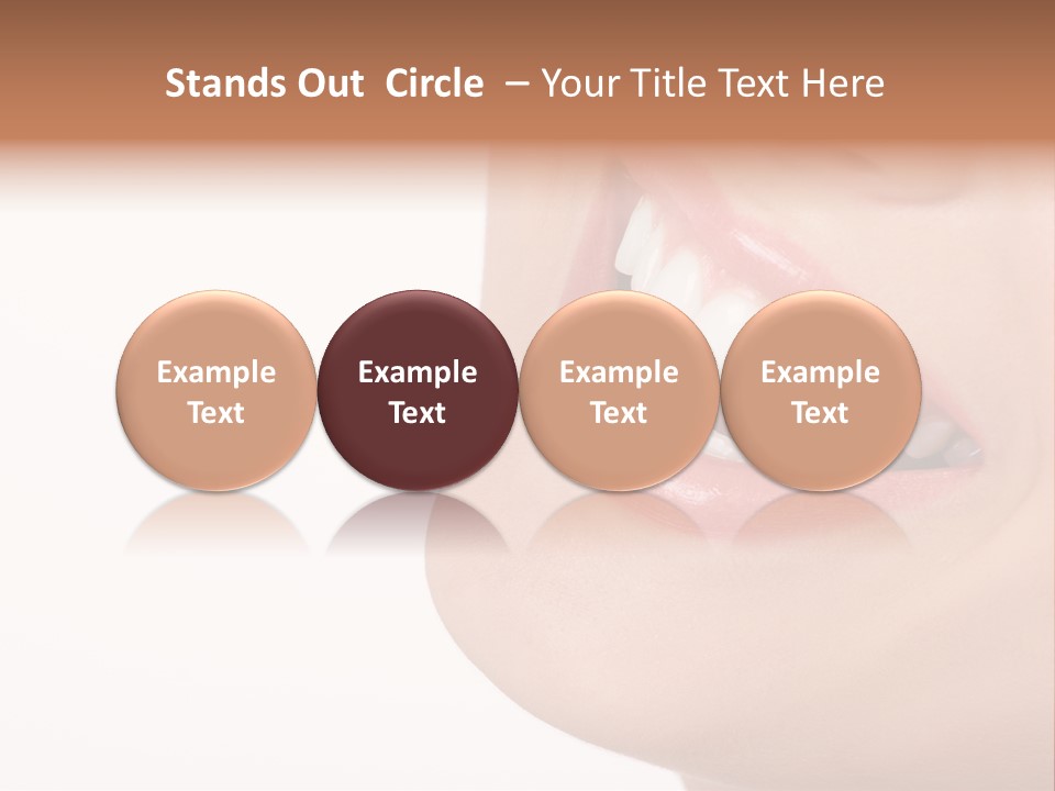 Beautiful Young Woman. Isolated Over White Background PowerPoint Template