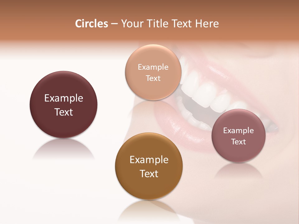 Beautiful Young Woman. Isolated Over White Background PowerPoint Template