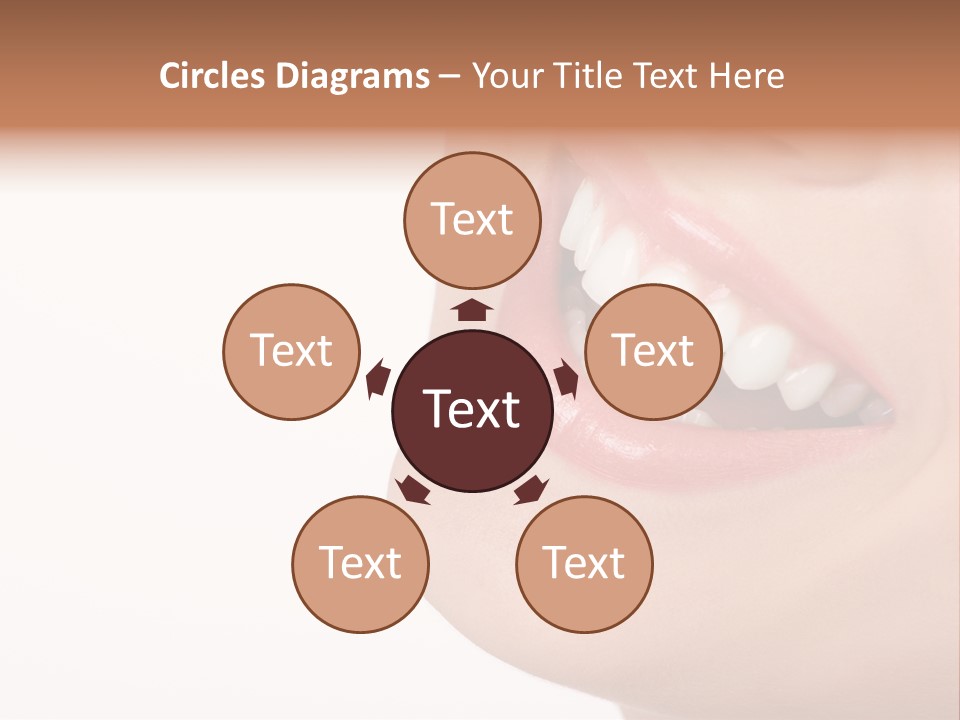 Beautiful Young Woman. Isolated Over White Background PowerPoint Template