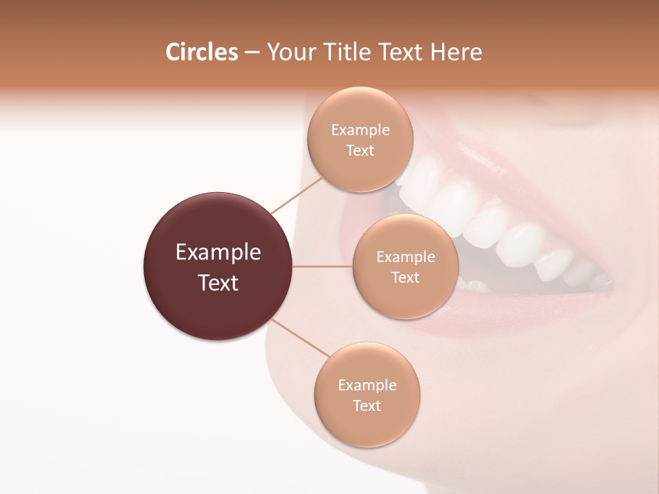 Beautiful Young Woman. Isolated Over White Background PowerPoint Template