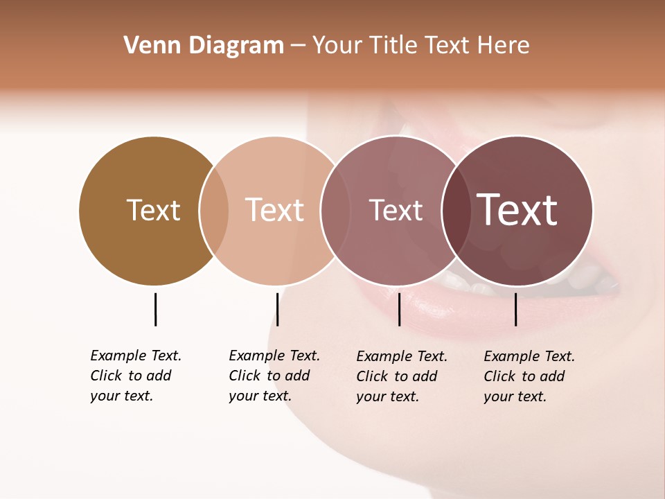 Beautiful Young Woman. Isolated Over White Background PowerPoint Template