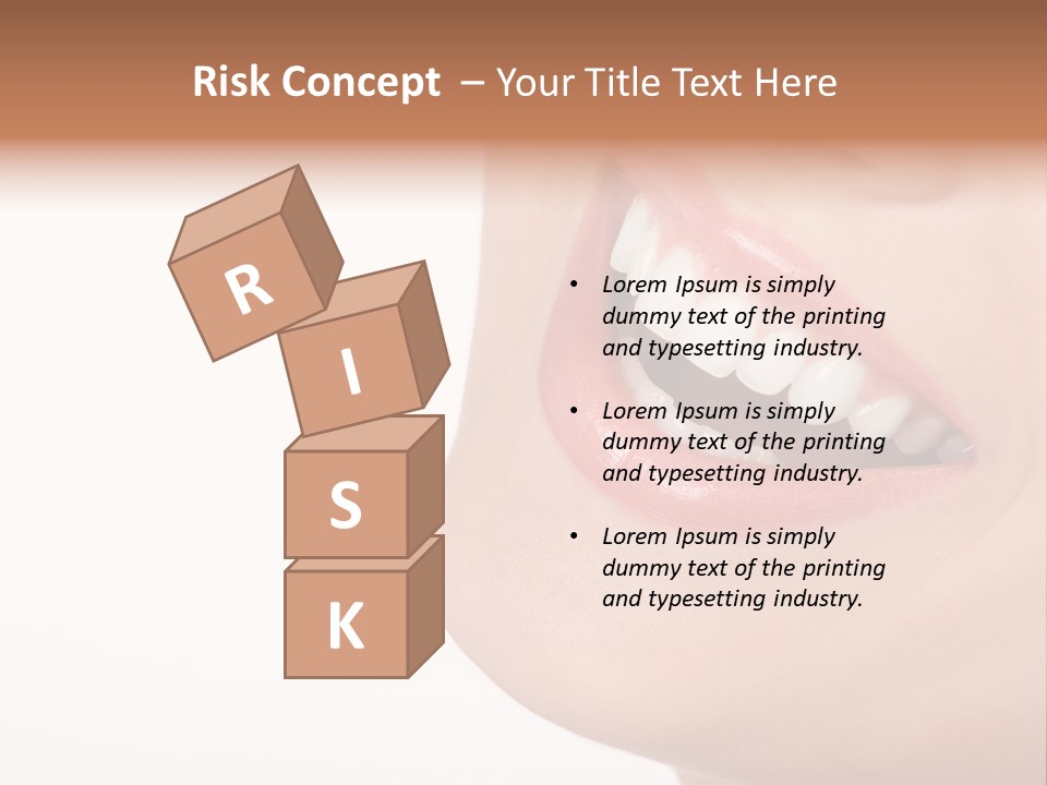 Beautiful Young Woman. Isolated Over White Background PowerPoint Template