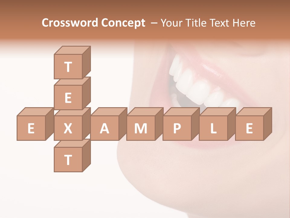 Beautiful Young Woman. Isolated Over White Background PowerPoint Template