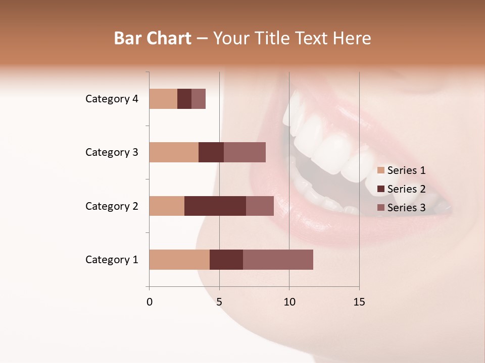 Beautiful Young Woman. Isolated Over White Background PowerPoint Template