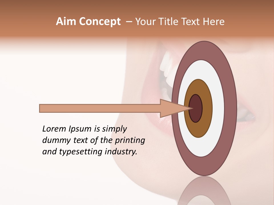 Beautiful Young Woman. Isolated Over White Background PowerPoint Template