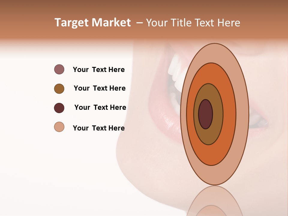 Beautiful Young Woman. Isolated Over White Background PowerPoint Template