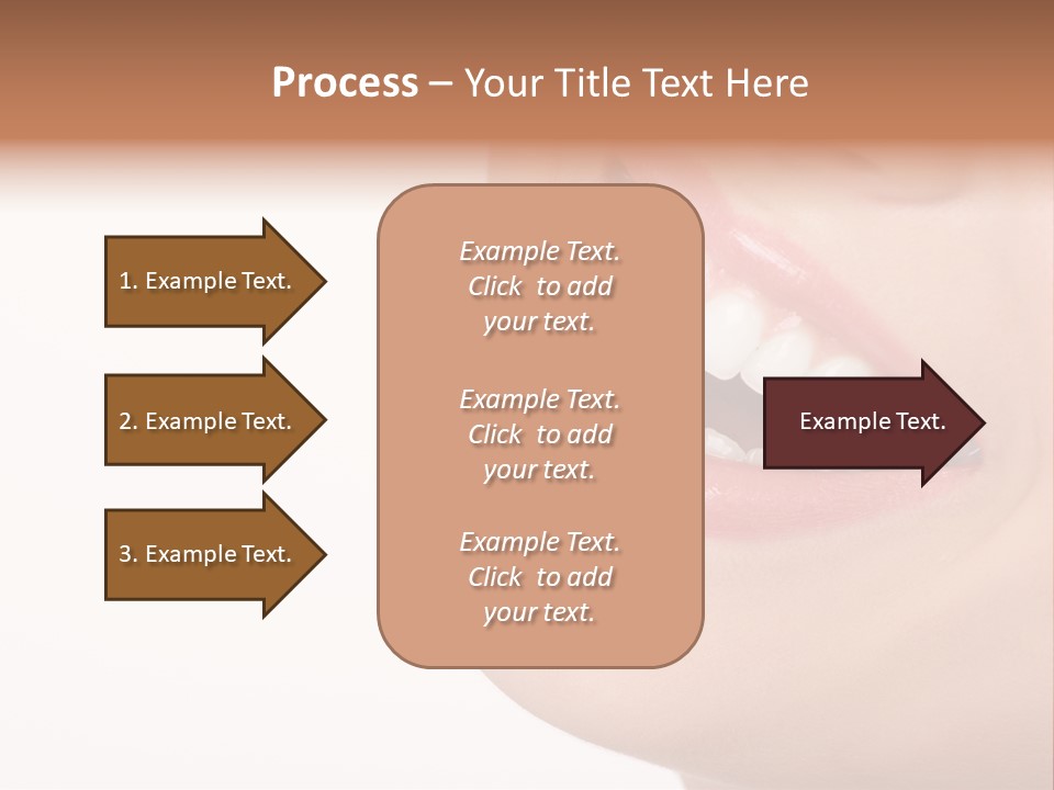 Beautiful Young Woman. Isolated Over White Background PowerPoint Template