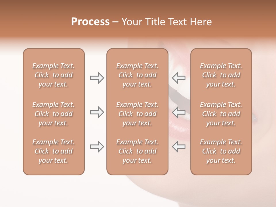 Beautiful Young Woman. Isolated Over White Background PowerPoint Template