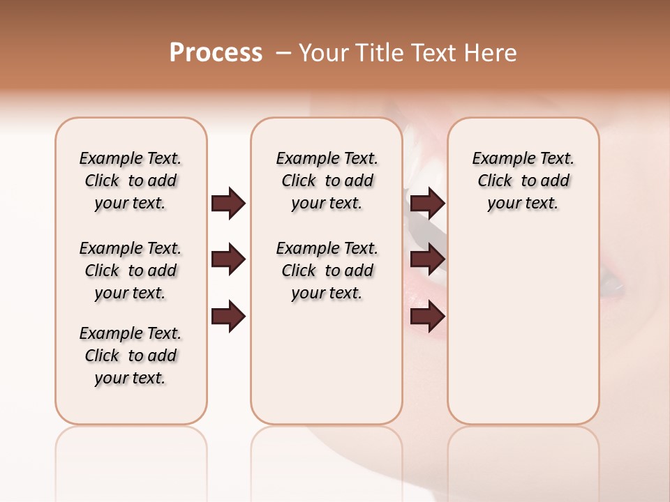 Beautiful Young Woman. Isolated Over White Background PowerPoint Template