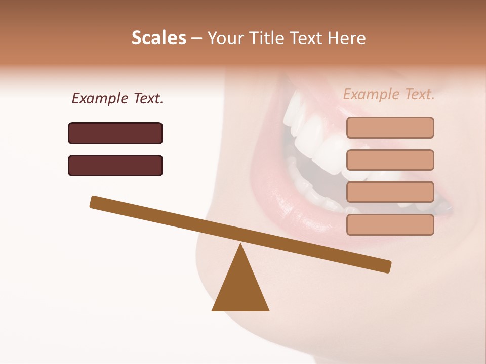 Beautiful Young Woman. Isolated Over White Background PowerPoint Template