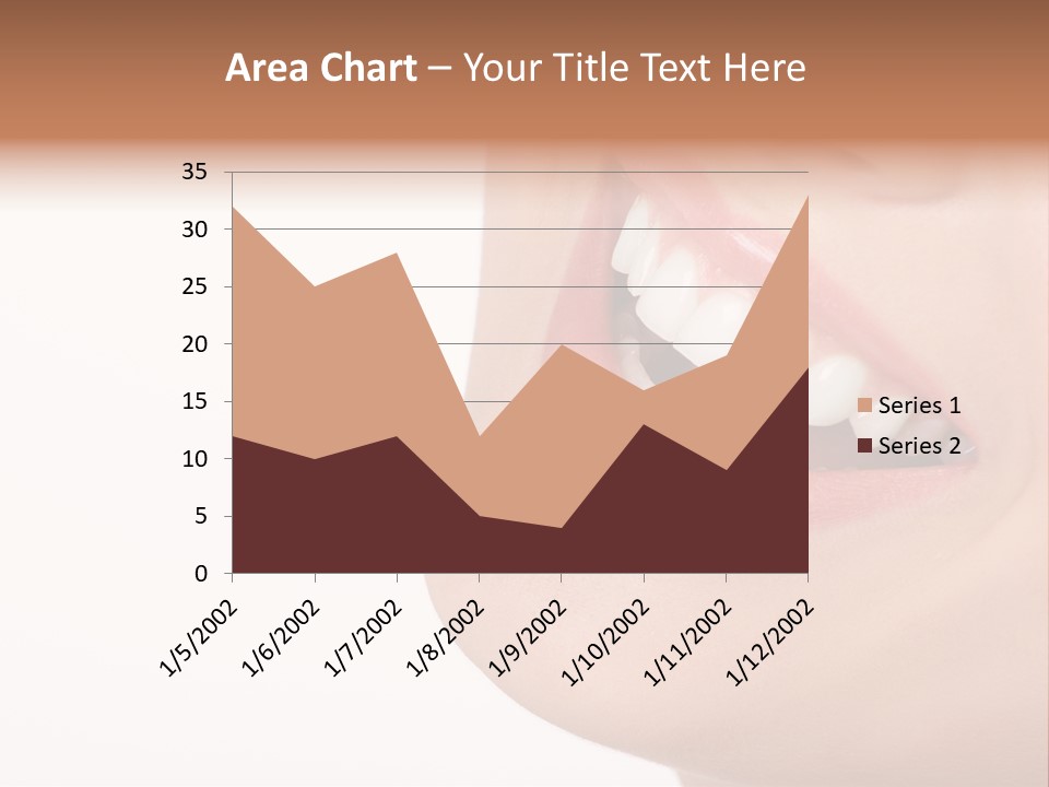 Beautiful Young Woman. Isolated Over White Background PowerPoint Template