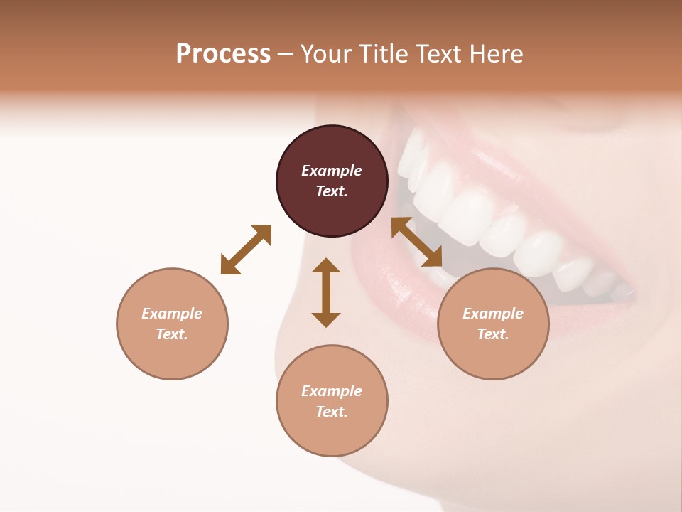 Beautiful Young Woman. Isolated Over White Background PowerPoint Template