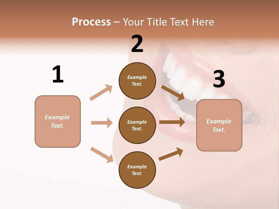 Beautiful Young Woman. Isolated Over White Background PowerPoint Template