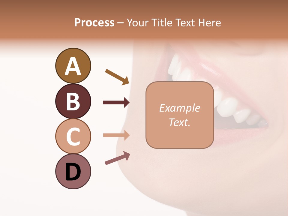 Beautiful Young Woman. Isolated Over White Background PowerPoint Template