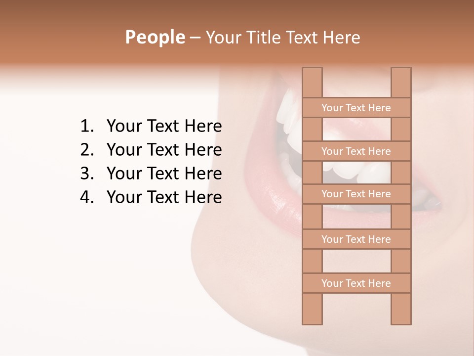 Beautiful Young Woman. Isolated Over White Background PowerPoint Template