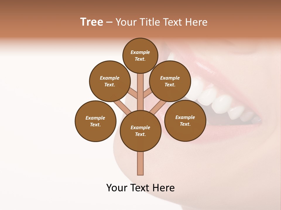 Beautiful Young Woman. Isolated Over White Background PowerPoint Template