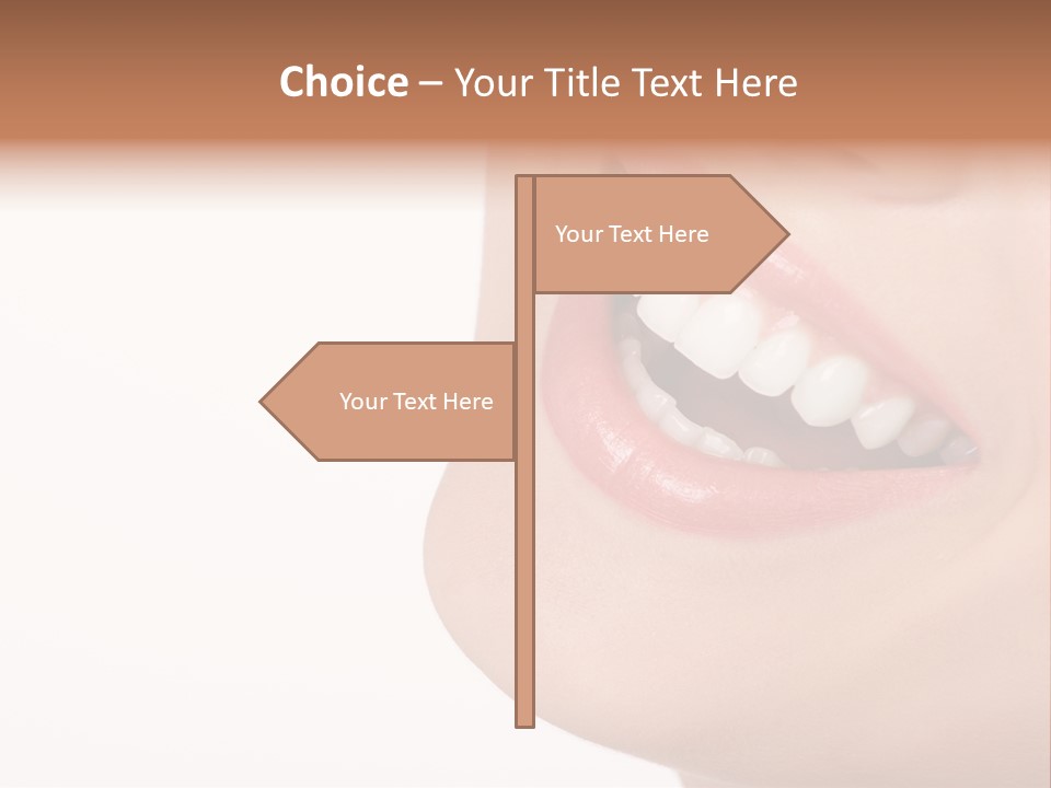 Beautiful Young Woman. Isolated Over White Background PowerPoint Template