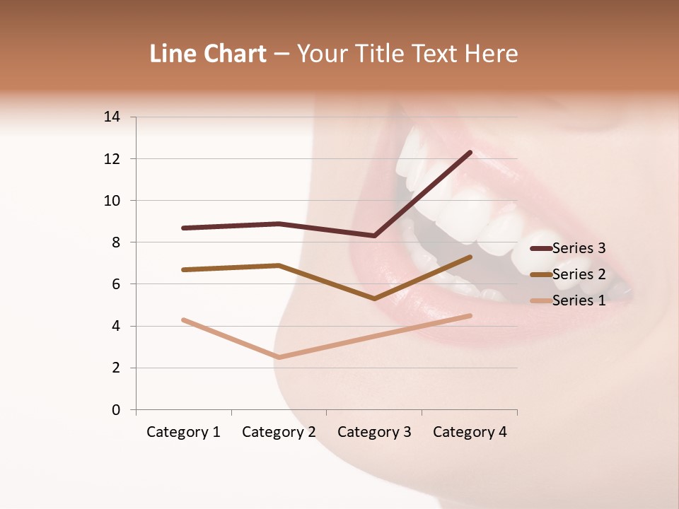 Beautiful Young Woman. Isolated Over White Background PowerPoint Template