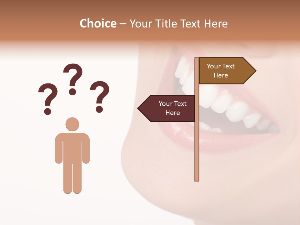 Beautiful Young Woman. Isolated Over White Background PowerPoint Template