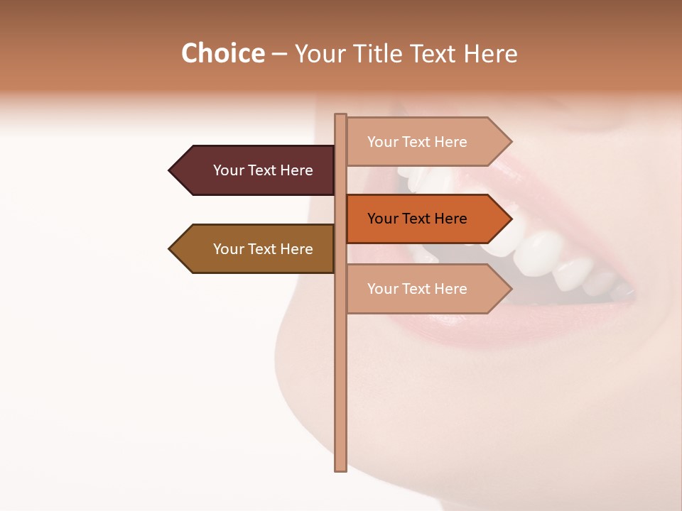 Beautiful Young Woman. Isolated Over White Background PowerPoint Template