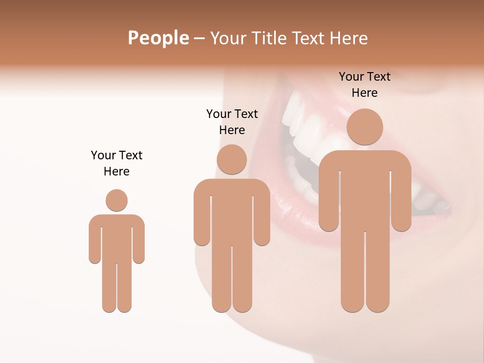 Beautiful Young Woman. Isolated Over White Background PowerPoint Template