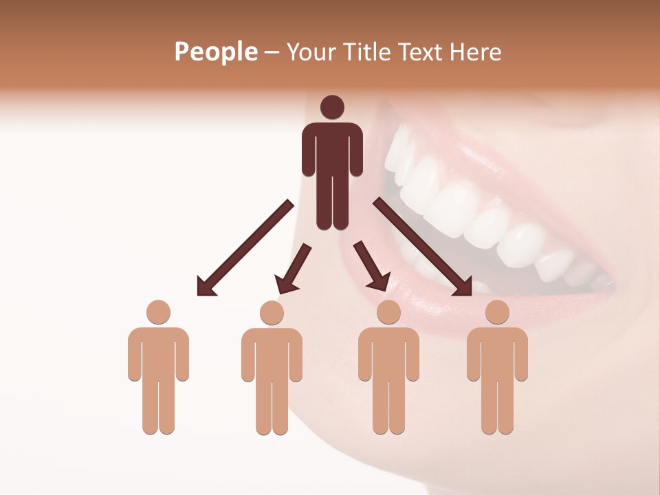 Beautiful Young Woman. Isolated Over White Background PowerPoint Template