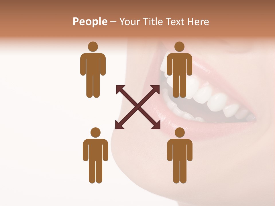 Beautiful Young Woman. Isolated Over White Background PowerPoint Template