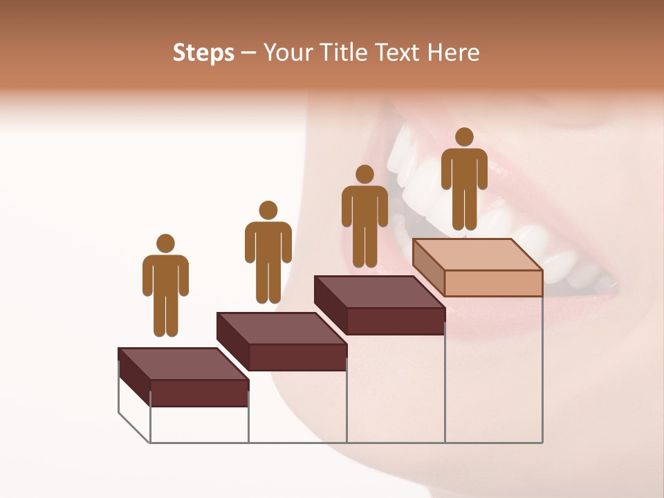 Beautiful Young Woman. Isolated Over White Background PowerPoint Template