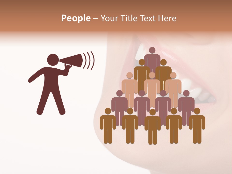 Beautiful Young Woman. Isolated Over White Background PowerPoint Template