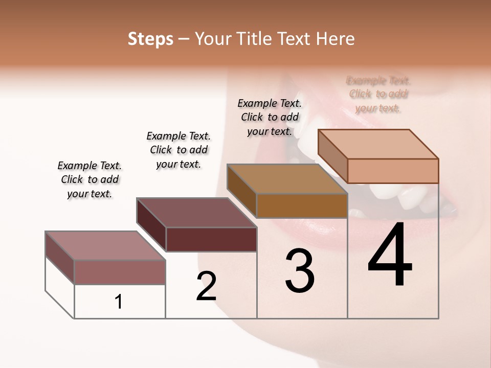 Beautiful Young Woman. Isolated Over White Background PowerPoint Template