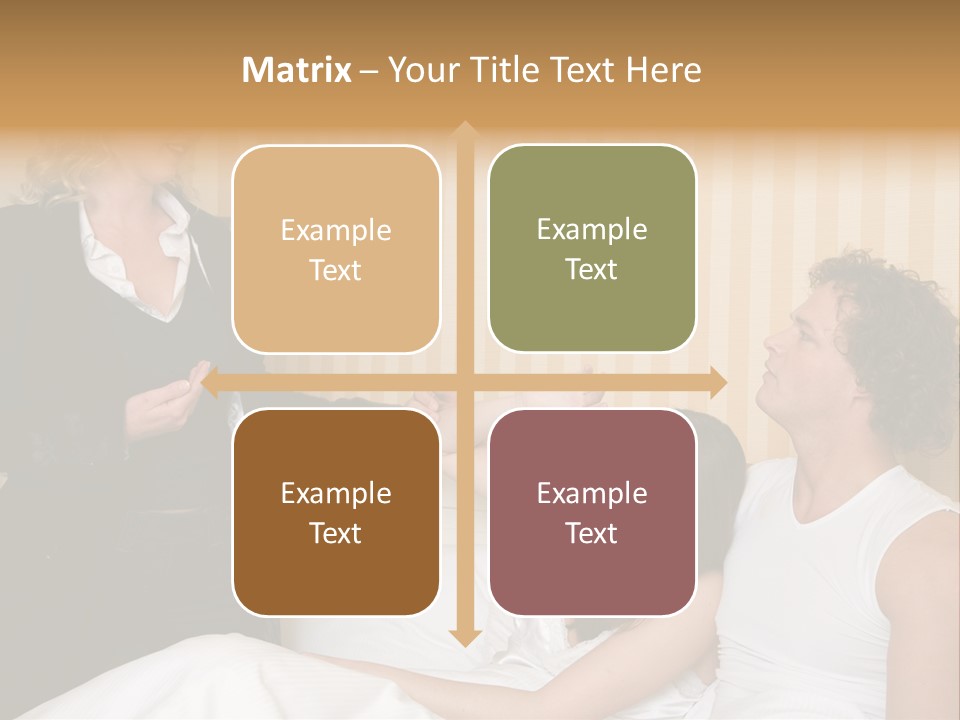 Couple In Bed While An Angry Woman Stand Next To The Bed PowerPoint Template