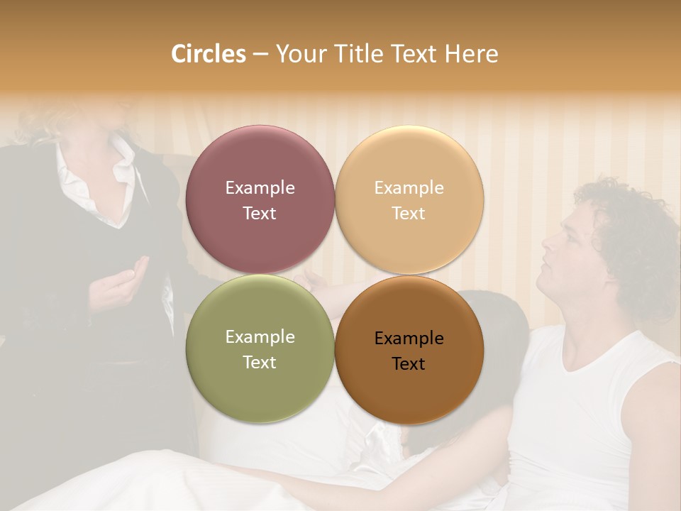 Couple In Bed While An Angry Woman Stand Next To The Bed PowerPoint Template