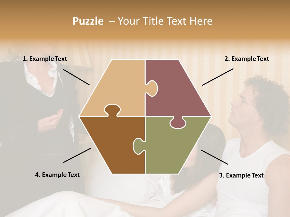 Couple In Bed While An Angry Woman Stand Next To The Bed PowerPoint Template