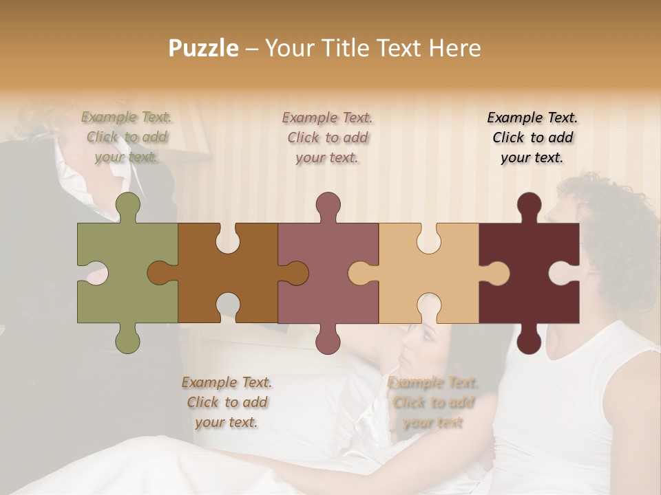 Couple In Bed While An Angry Woman Stand Next To The Bed PowerPoint Template