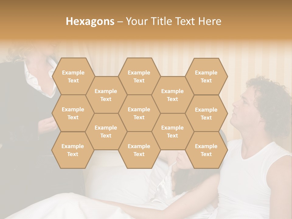 Couple In Bed While An Angry Woman Stand Next To The Bed PowerPoint Template