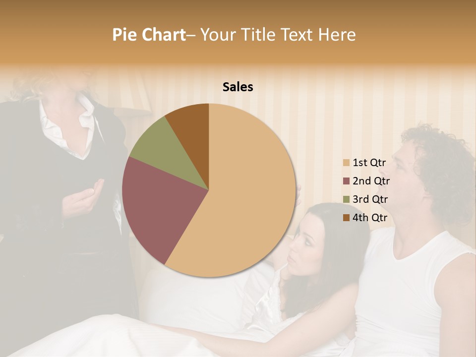 Couple In Bed While An Angry Woman Stand Next To The Bed PowerPoint Template