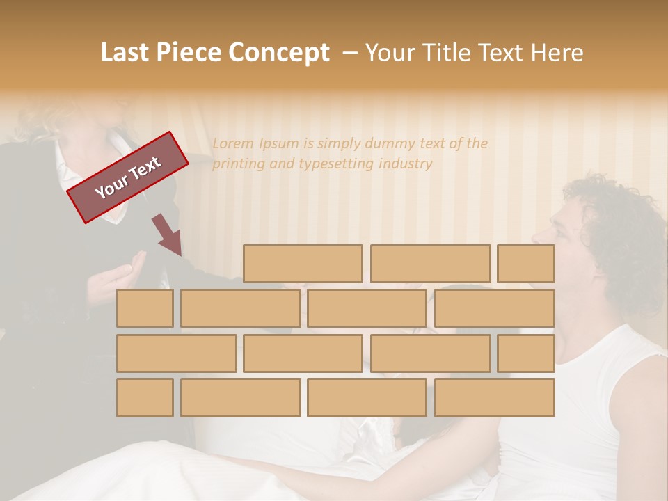 Couple In Bed While An Angry Woman Stand Next To The Bed PowerPoint Template