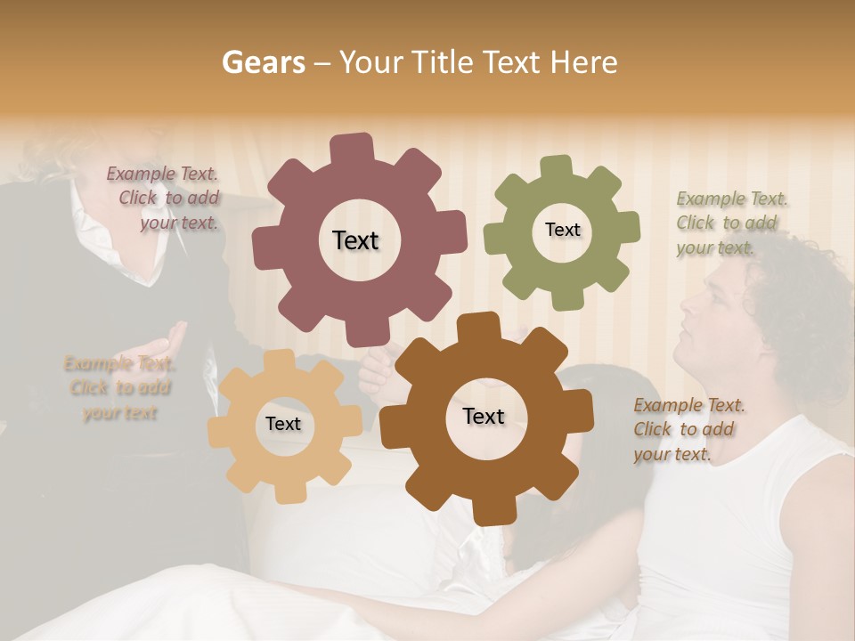 Couple In Bed While An Angry Woman Stand Next To The Bed PowerPoint Template