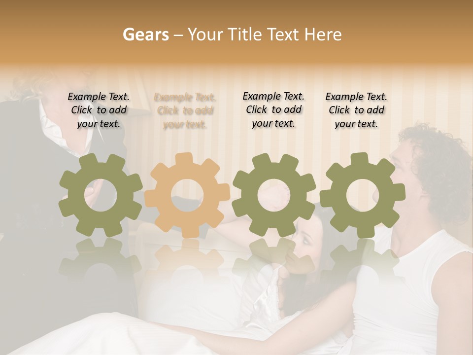 Couple In Bed While An Angry Woman Stand Next To The Bed PowerPoint Template