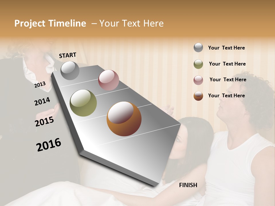 Couple In Bed While An Angry Woman Stand Next To The Bed PowerPoint Template