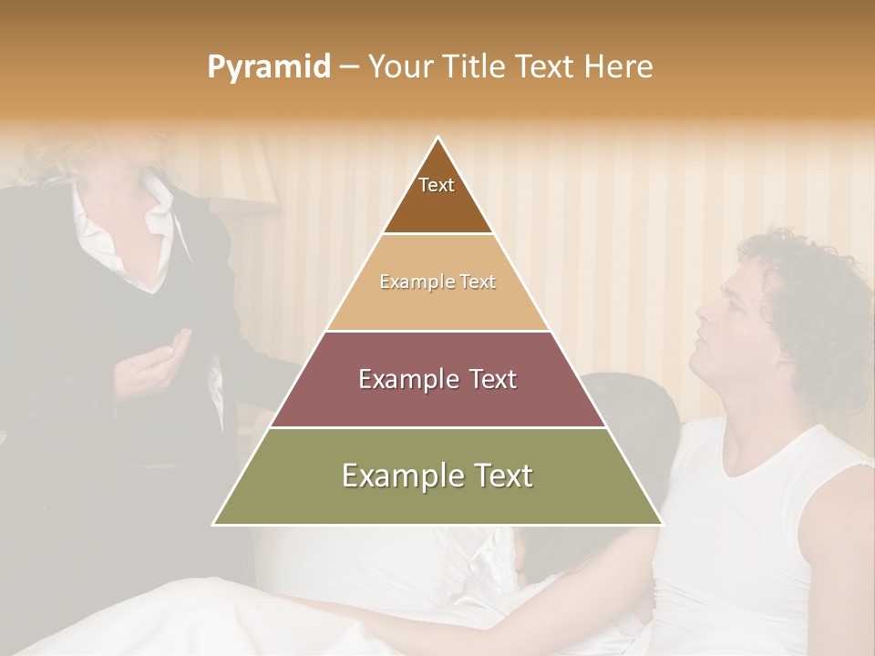 Couple In Bed While An Angry Woman Stand Next To The Bed PowerPoint Template