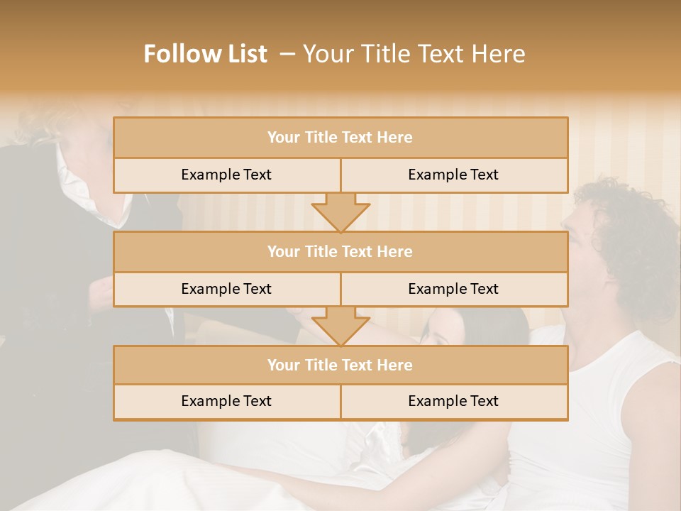 Couple In Bed While An Angry Woman Stand Next To The Bed PowerPoint Template