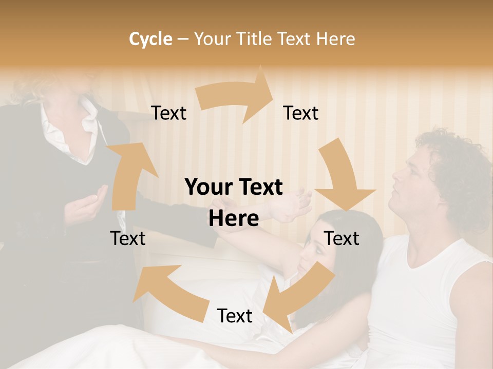 Couple In Bed While An Angry Woman Stand Next To The Bed PowerPoint Template