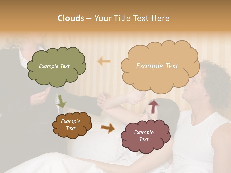Couple In Bed While An Angry Woman Stand Next To The Bed PowerPoint Template