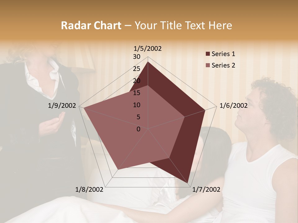 Couple In Bed While An Angry Woman Stand Next To The Bed PowerPoint Template