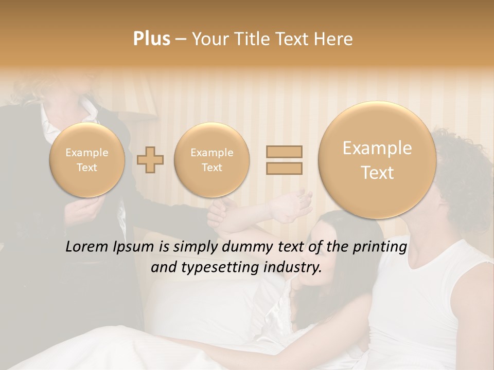 Couple In Bed While An Angry Woman Stand Next To The Bed PowerPoint Template
