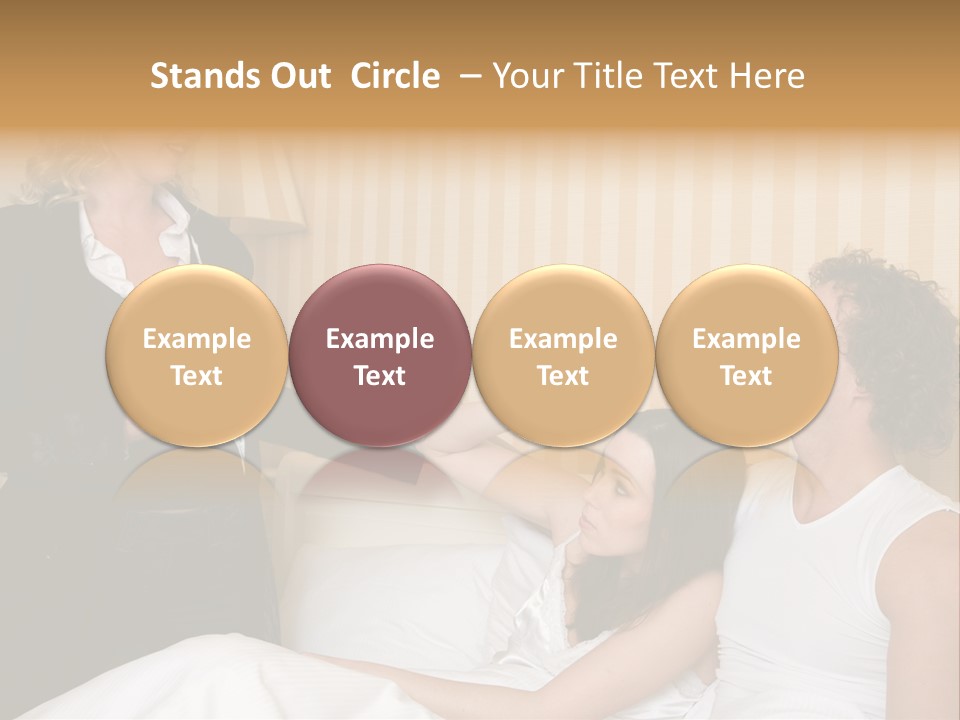 Couple In Bed While An Angry Woman Stand Next To The Bed PowerPoint Template